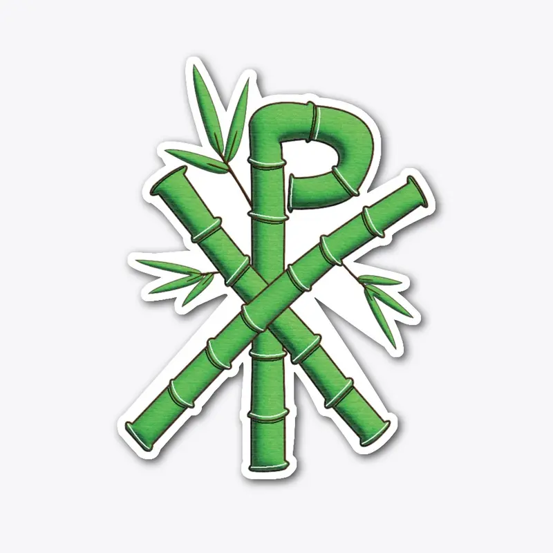 Bamboo Chi Rho Sticker